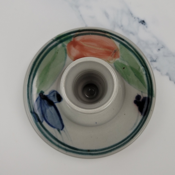 Cranberry Pottery BC Canada Stoneware Candleholder - Picture 7 of 16